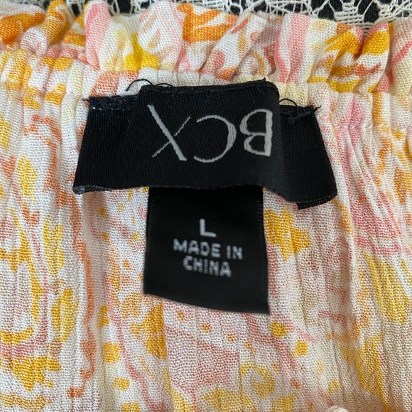 NWT BCX Juniors Paisley Off-the-Shoulder Dress, size L - Picture 6 of 8